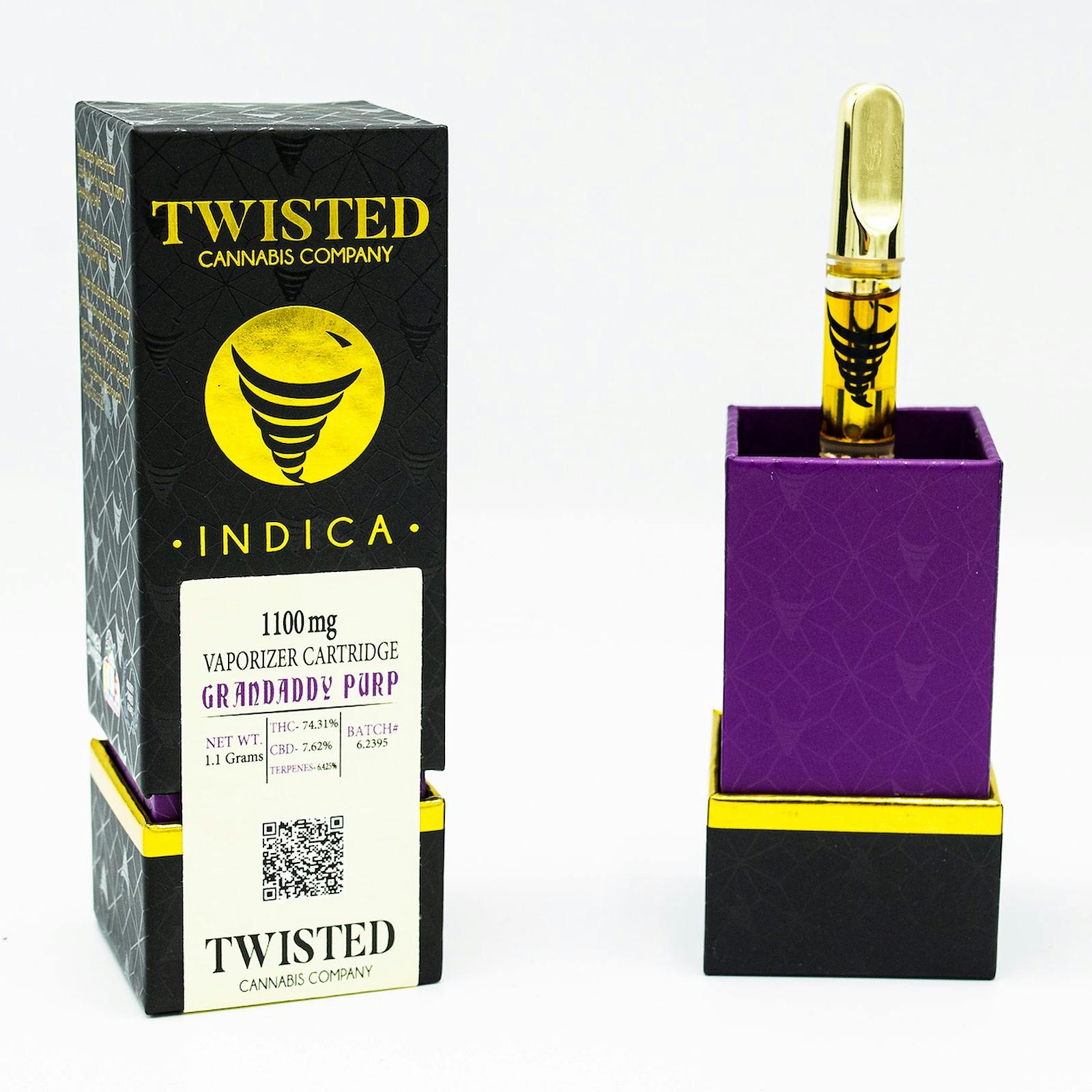 1100mg Full Spectrum Cartridge Granddaddy Purple
